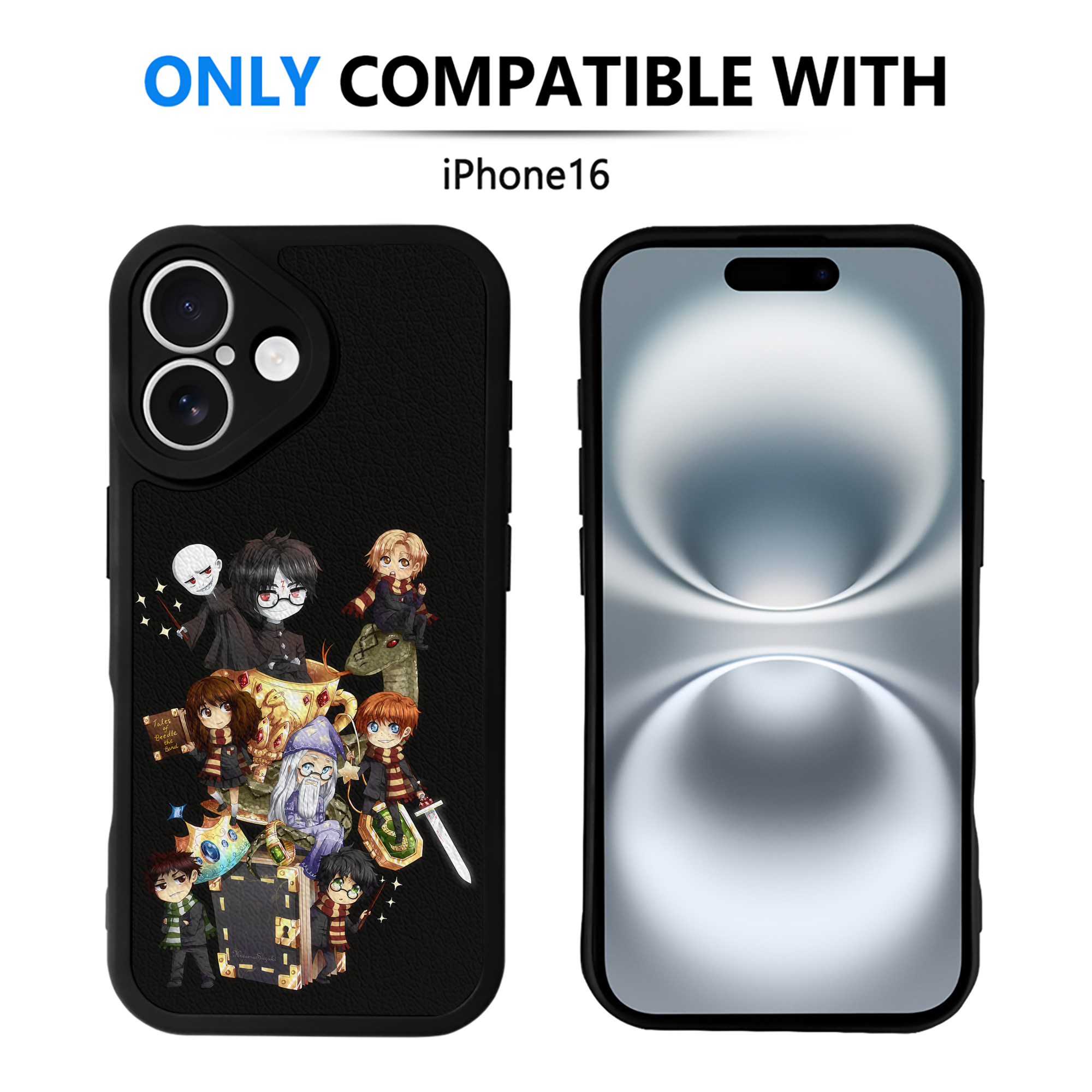 （画像用） Harry Potter ハリー・ポッターシリーズ 【iPhone 16シリーズ対応】シリコンスマホケース（レザー調） 材質：シリコン